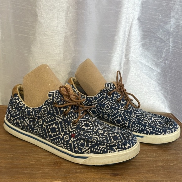 Twisted X Hooey Women’s 9.5M Moc Toe Southwestern Lace Up Loafer Shoes - Picture 2 of 11